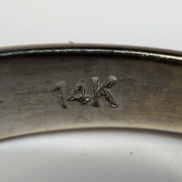 14KW Gold Genuine Pink Sapphire & Diamond Ring - Picture 6 of 7